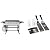 Royal Gourmet 4-Burner Flat Top Gas Grill, Black & Blackstone 1542 Flat top Griddle Professional Grade Accessory Tool Kit (5 Pieces) 16 oz Bottle
