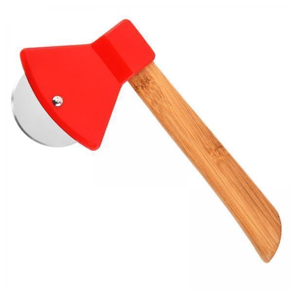 UJEAVETTE 2xPizza Cutter Wheel Comfortable Grip Easy to Clean for Pancakes Waffles Red-image-21