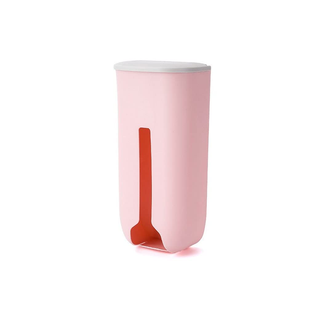 Organisateur de sac poubelle mural pour cuisine encombrée distributeur rose