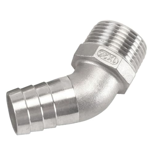 Raccord coudé hexagonal anti-torsion en acier inoxydable DN20 mâle cannelé 15mm