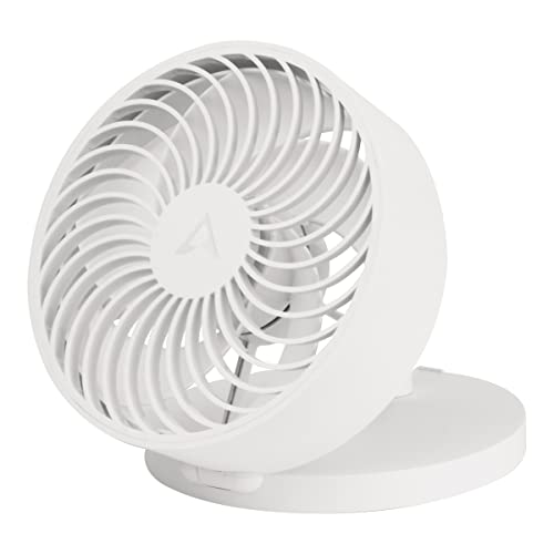 ARCTIC Summair Plus - Zusammenklappbarer Tischventilator mit integriertem Akku, USB-C Anschluss (inkl. USB-A Ladekabel), Stufenlos regulierbare 600-3300 rpm - Weiß