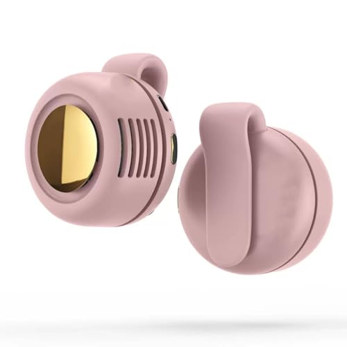 扇風機 クリップ 羽なし ミニ ネックファン ポータブル Usb 充電式 静音 強力 腰掛け 3段階調節 360°送風調節 おしゃれ 女性向け (ピンク)