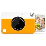 KODAK Printomatic Fotocamera digitale a stampa istantanea a colori - Foto di alta qualità su carta adesiva Zink 2x3" - 5MP, portatile, regalo creativo per compleanno, Natale, feste - Giallo