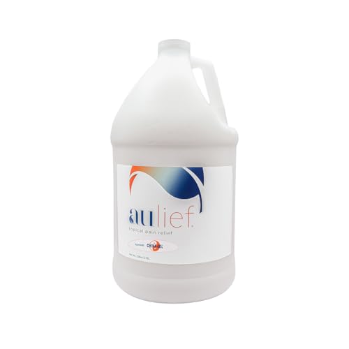 China-Gel Aulief Pain Relief Cream Arthritis & Muscle Rub for Sore Muscles & Joint Pain, Neck, Knee & Back Aches, Premium Dye-Free White Topical Gel, 128 oz Bottle