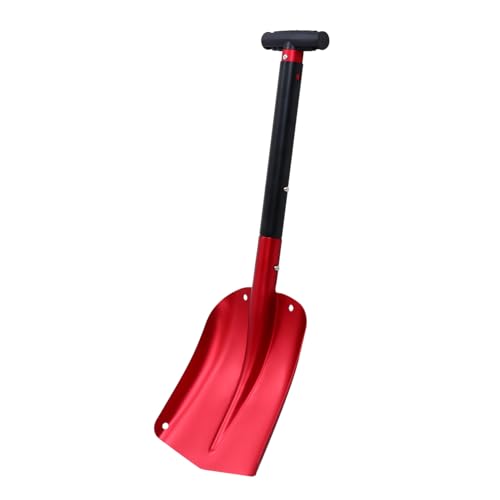 MERRYHAPY 1pc Snow Shovel Car Snow Removing Car Window Mutitool Small Snow Vehicle Ice Multitools Snow Removal Tool Heavy Duty Shovel Auto Tools Aluminum Alloy Red Winter