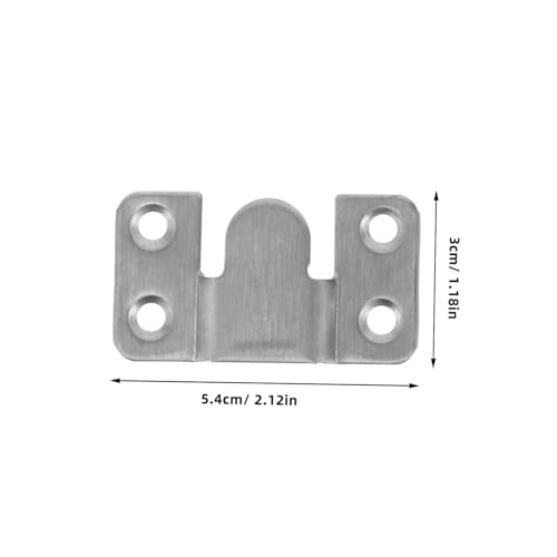 Image of 4pairs Heavy Duty Interlocking Flush Mount Bracket Stainless Steel Picture Hanging Hardware Mounting Screws for Frames Furniture and Art Display