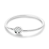 KUNSIR Snake Chain Charm Bracelets for Charm 925 sterling silver Jewelry Bracelet Fits Any Charm Gift for Women