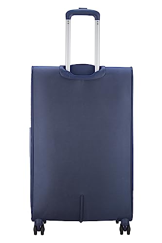 Image of VIP Unicorn Nxt 8W Str 80 Cm | Check-in Polyester Soft Sided 8 Wheels Spinner Trolleys (Blue, Large)