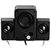 beFree Sound Computer Gaming 2.1 Speaker System with Color LED Lights, Black