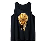 Gold Dripping Basketball Trendy Urban Respect The Drip Tank Top