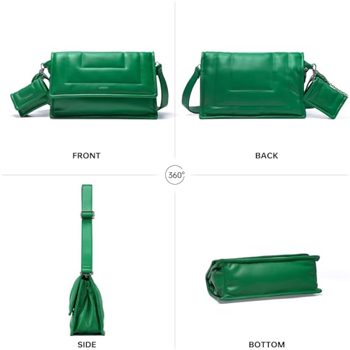 LA'FESTIN Women's PU Leather Wallet & Bag Duo - Large Satchel with Adjustable Coin Purse Feature4