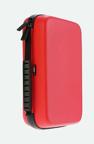 Image of Navitech Red Action Camera Hard Case - Compatible with SJACAM SJ20 Dual Lens Action Camera