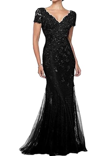 Mermaid V-Neck Mother of Groom Dresses for Women