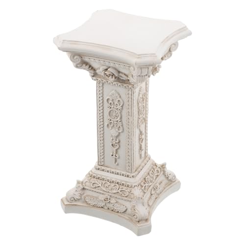 VICASKY Colonne Romaine Décorative Résine Vintage Sculpture Pilier Miniature Européenne pour Décoration de Mariage Jardin et Maison Style Antique Classique