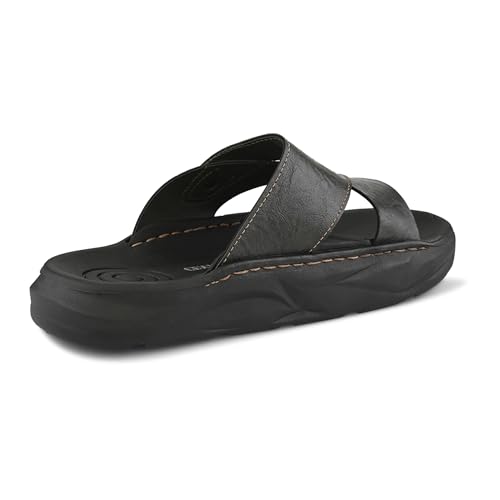 Image of Centrino Men's Slide Sandals | Stylish Adjustable Velcro Strap Sandal with Grip Insole | Casual Summer Footwear | Comfortable Casual Footwear for Office, Travel & Walking (9577)