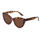COLOSSEIN Retro Vintage Cateye Sunglasses for Women Clout Goggles - Tortoise