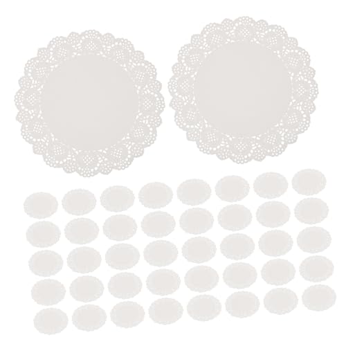 GRIRIW Lace Paper Doilies Cake Paper Pad 100pcs Oilproof Round Cake Liners Perfect for Decorating Desserts