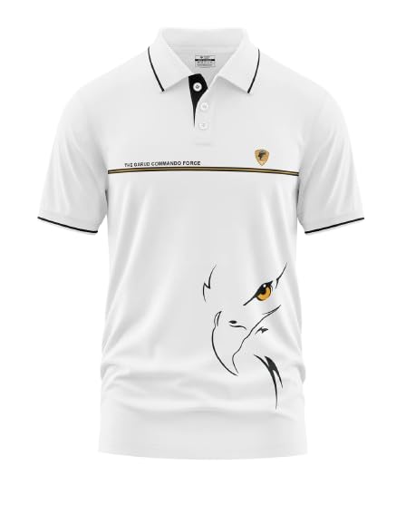 Image of WarriorWorld Men's Polo T-Shirt | 100% Pure Cotton 270 GSM Fabric | Stylish Graphic Printed Tee | Comfortable Regular Fit T-Shirt