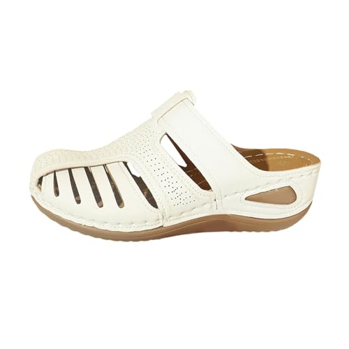 Mules à plateforme en cuir respirantes | Sandales confortables et résistantes à l'usure