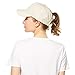 WELROG Queue de Cheval Casquettes de Baseball pour Femme, Chapeau Haut Bun Messy Sun Casquette de Baseball Camionneur Ajustable en Coton et Maille Ponycaps (Beige)
