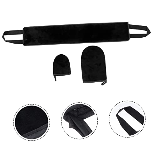 FOMIYES 3Pcs Flocado Luvas Oleadas Ternos Pretos Luvas De Loção Autobronzeador Aplicador Luva Esfoli