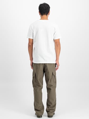 ALPHA INDUSTRIES Herren Basic T Small Logo Kurzarm Shirt, White, 4XL – Ansicht 5