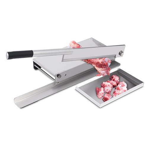 Manual Meat Bone Cutter, Heavy Duty Chicken Cutting Machine Manual Meat Slicer Cutter Machine, for Kitchen Beef Goat Pig Fish BBQ Shabu Hot Pot Commercial Kitchen