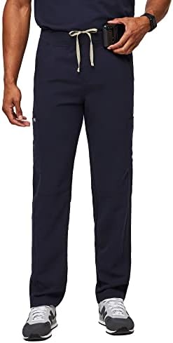 FIGS Axim Cargo Scrub Pants for Men – Navy Blue, L
