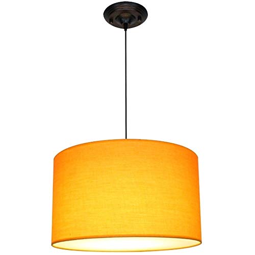 Lampe à suspension européenne avec grand abat-jour en tissu haut de gamme