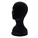 RIsxfh122 Maschile Schiuma Display Stampo Testa di Manichino Testa di Bambola Allenamento Testa Parrucca Cappello Porta Occhiali Puntelli da Tiro Fai-da-Te Strumenti per Lo Styling Nero
