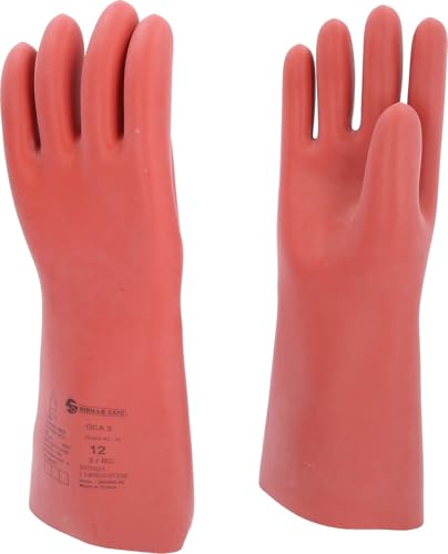 Guante para electricistas aislante de protección color rojo en la talla 12 2