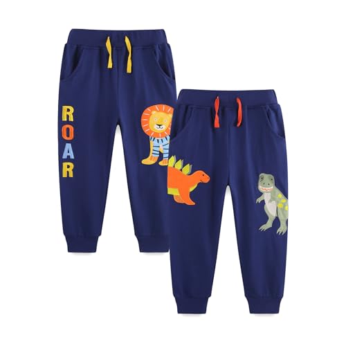 Toddler Boys Sports Pants Autumn Cotton Children's Sports Pants 2-Pack