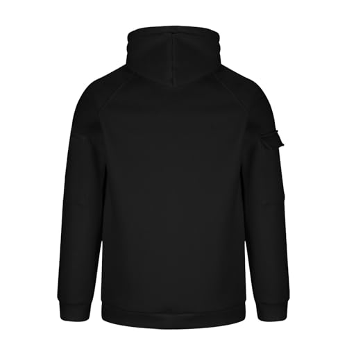 Raglan Cargo Hoodie for Men Long Sleeve Outdoor Tactical Sweatshirts Multi-Zip Fashion Hoodies Workout Pullover3