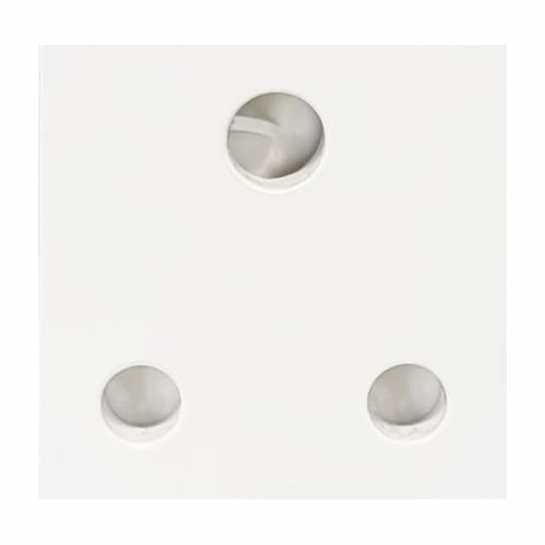 Image of MX 3-Pin Indian Power Socket 16A 250V with Safety Shutter - 2-Module 45x45 mm Electrical Wall Socket Plate for Home, Office & Commercial Use