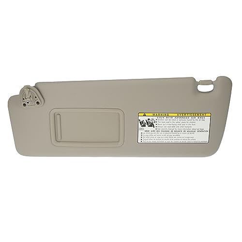 X AUTOHAUX Front Left Side Car Sun Visor for Toyota Highlander 2004 2005 2006 2007 74320-48260-A0