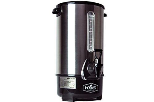 KWS WB-10 9.7L/ 41Cups Commercial Heat Insulated Water Boiler and Warmer Stainless Steel (Silver)