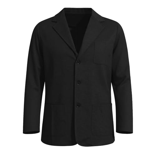 Chaqueta lana hombre cuello en v forrado con botones de punto grueso para caballero 4