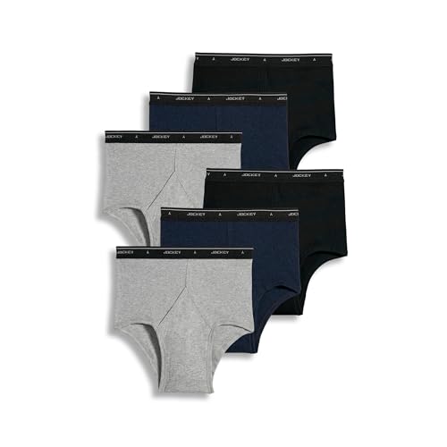 Jockey Mens Underwear Briefs - Classic Full Rise Design, Pack of 6 - Authentic Mens Underwear for Comfort and Quality