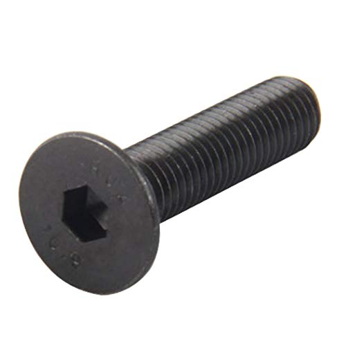 Runxingfu Ferretería Clavos Tornillos Avellanados - Acero al Carbono Hexágono Plano Cabeza Tornillos de Máquina Métrica Rosca Allen Pernos M10