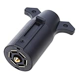 Fácil y cómodo de usar Lerpwige Enchufe de remolque americano de 7 pines, 12 V, enchufe para autocaravana, camión, caravana