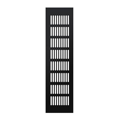 Grille d'aération design noir 80x200 mm pour dressing moderne