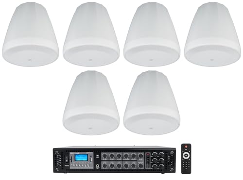 Rockville RCS180-6 180 Watt 6 Zone 70V Commercial/Restaurant Amplifier/Bluetooth