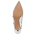 Franco Sarto Womens Khloe Pointed Toe Slingback Kitten Heel Silver Metallic 7 W