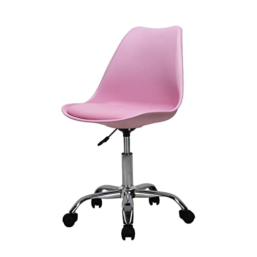Catálogo para Comprar On-line Sillas Eames Baratas comprados en linea. 41 MUNDO IN MUEBLES Silla de Oficina Aesthetic Rosa, Ergonomica Silla para Escritorio con Asiento Acojinado y Altura Ajustable, Silla Eames Ejecutiva para Trabajo de Oficina, Estudio...