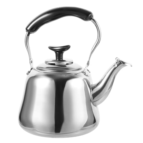 LIGIGWASH Tetera Hervidor Acero Inoxidable 1l Con Silbato y Filtro Incorporado, Resistente Al Calor, Para Uso Cocina De Inducción y Estufa De Gas, Adecuado Para Hogar y Té