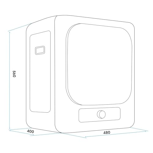 Baridi Tabletop Mini Tumble Dryer with Analogue Controls 2.5kg Capacity - White - DH192 - Image 7
