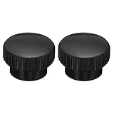 sourcing map 2Pcs Knurled Thumb Nuts, M10 x 40mm Clamping Nuts Round Knobs Fasteners Copper Core Lock Nut for 3D Printer Parts, Machine Tools(Black) - Image 1