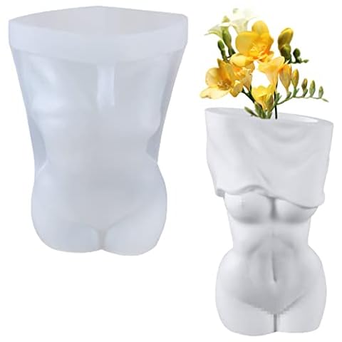 Körpervase Frau Silikonformen Epoxidharz Formen Vasen Blumenvase Stifthalter Gießformen,Silikon-Form für Blumentöpfe DIY Moderne Harz Formen Blumenvasen Cover