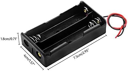 Image of QBM 18650 Battery Case Holder with Lead Wire Bundle 3.7V DIY Battery Storage Box in Series (Combo of 1,2,3,4, Cell Holder) Multicolor