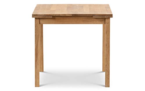Julian Bowen Coxmoor Mesa de Comedor Extensible, Acabado de Roble Macizo y Aceite, Talla única
